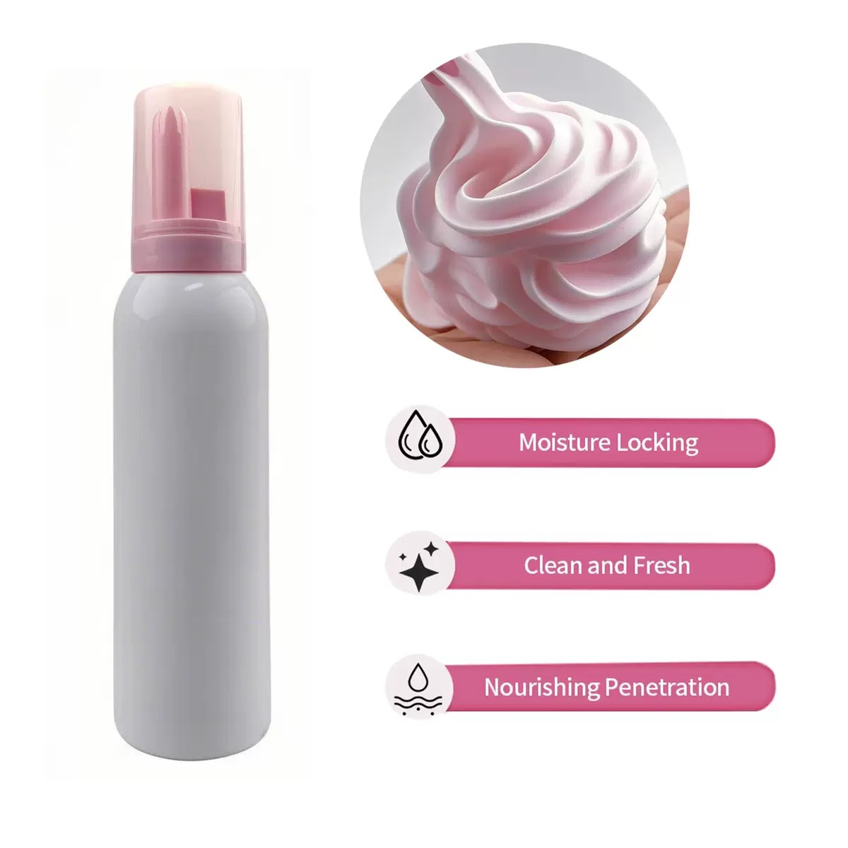 Eyelash Extension Gel Remover - Aangepaste Slagroom Lash Shampoo Roze Schuim