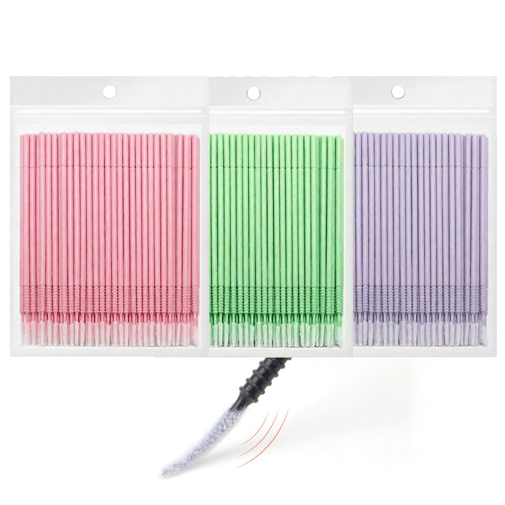 Eyelash Extension Cleaning - 500 stuks Wimperverlenging Reinigingswattenstaafjes Lange/Korte Punt