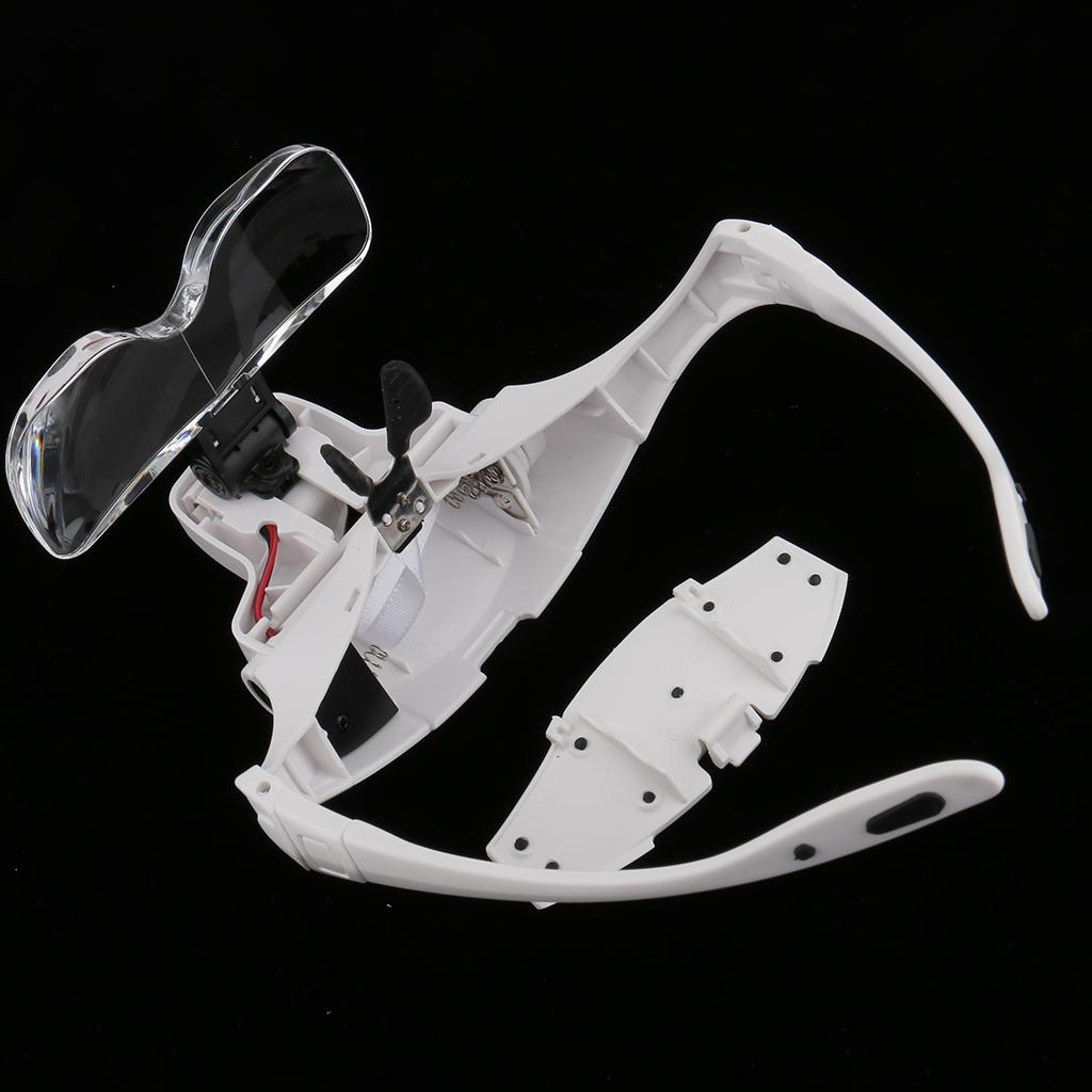 Eyelash Extension With Glasses - Vergrootglazen met LED-draaibare verlichting voor tatoeages,