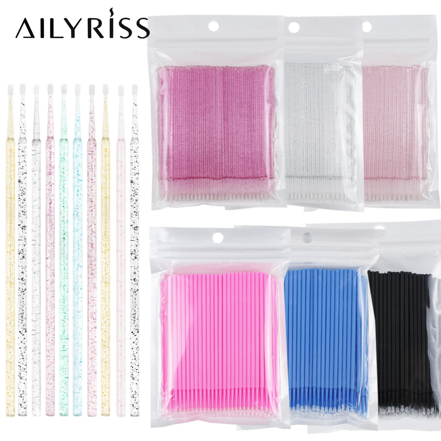 Eyelash Extension Cleaning - 500 stks/partij Wegwerp Applicator Micro Borstels