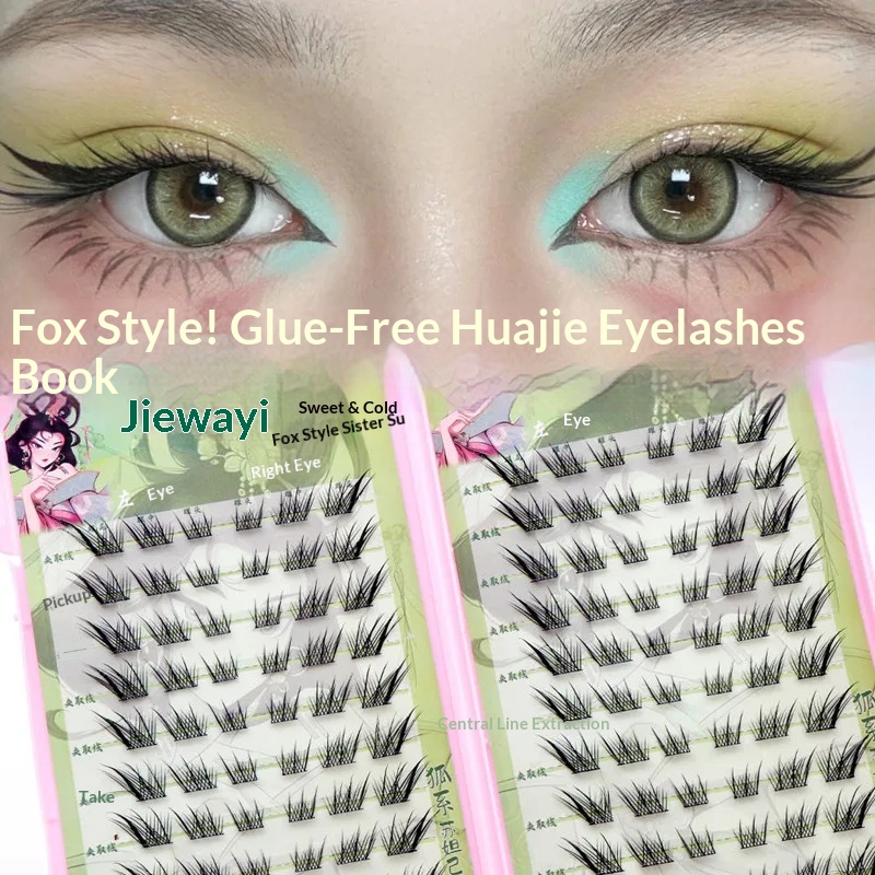 Eyelash Extension Glue For Sensitive Eyes - Volumineuze lijmvrije zelfklevende valse wimpers Comic