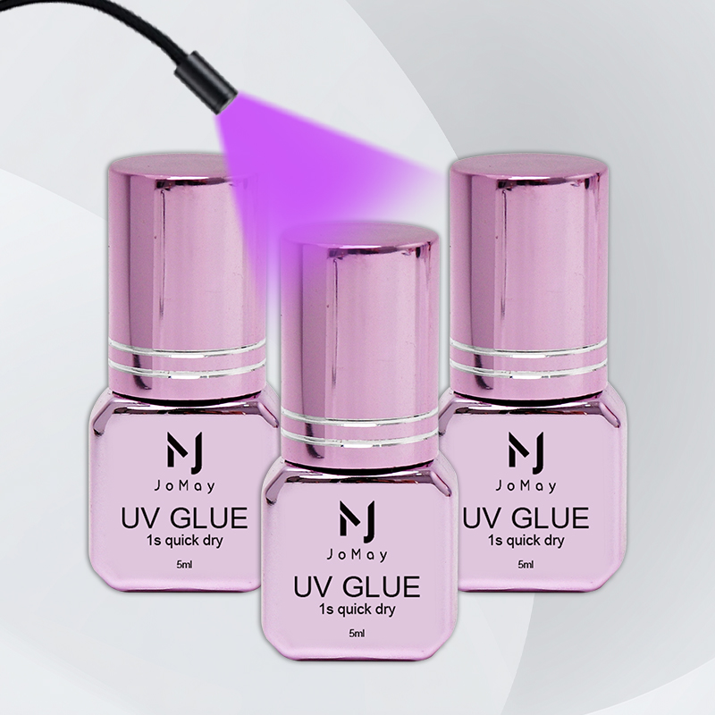 Eyelash Extension Glue For Sensitive Eyes - JOMAY 3 Flessen Sneldrogende UV Wimperverlenging