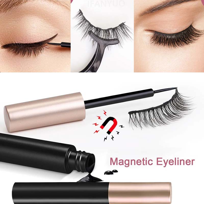 Eyelash Extension Glue For Sensitive Eyes - 1/2 Stuks Zwarte Magnetische Eyeliner Lijm