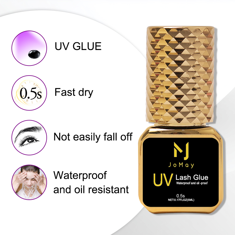 JOMAY Zwarte UV Wimperlijm 0.5 - Eyelash Extension Glue For Sensitive Eyes recensie en prijs