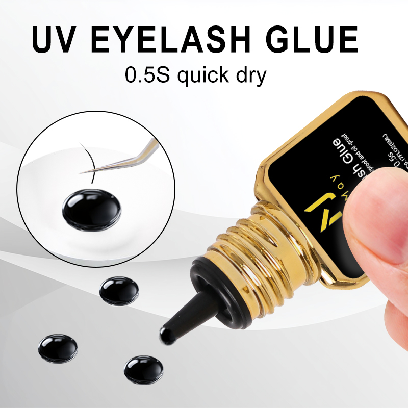 JOMAY Zwarte UV Wimperlijm 0.5 - Eyelash Extension Glue For Sensitive Eyes recensie en prijs