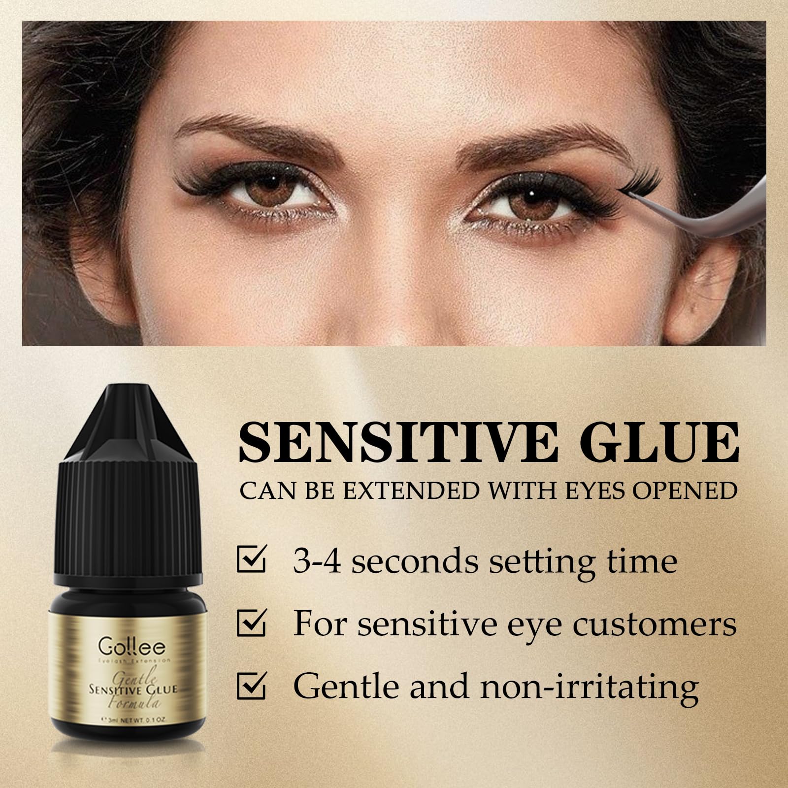 Gollee Wimperlijm Geclusterde  - Eyelash Extension Glue For Sensitive Eyes recensie en prijs