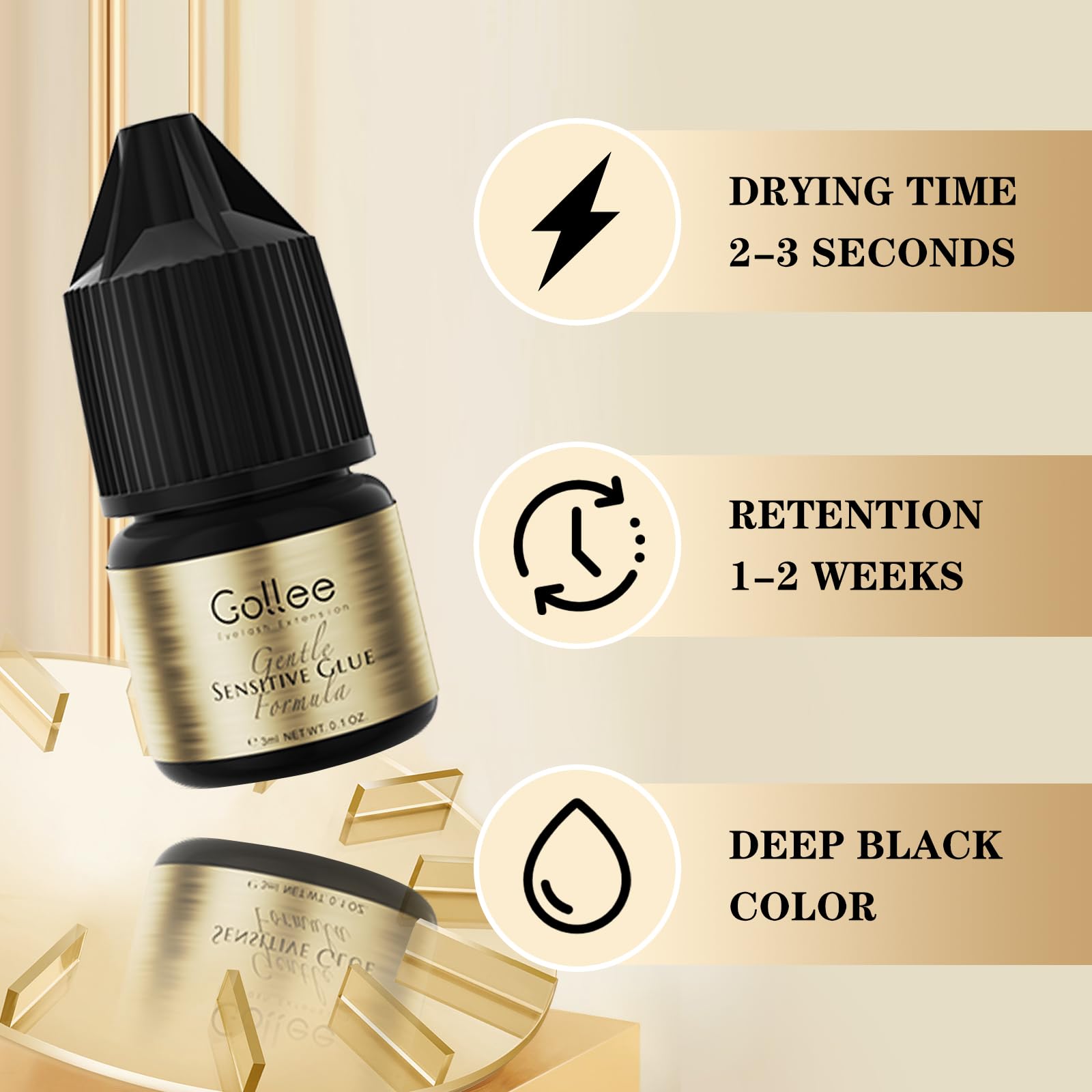 Gollee Wimperlijm Geclusterde  - Eyelash Extension Glue For Sensitive Eyes recensie en prijs